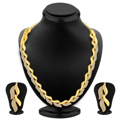 Gold Plated Austrian Diamond Necklace Set 