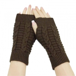 Knitted Woollen Warm and Fashionable Fingerless Winter Gloves 