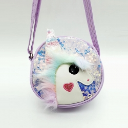 Unicorn Sequins Glitter Crossbody Sling Bag