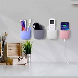 Wall Mounted Storage Case For Remote Toothbrush Mobile Phone Plug Holder Pcs 4