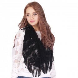 Hollow Out Ring Scarves with Tassel