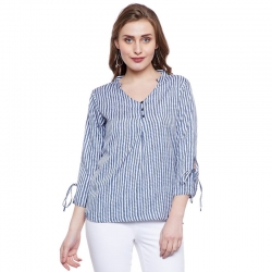 Littledesire Crepe Tie Up Stripes Top 