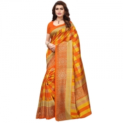 Littledesire Art Silk Printed Saree With Blouse