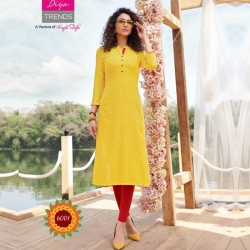 Mandarin Collar Straight Yellow Kurta