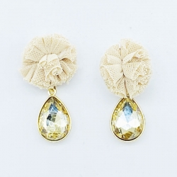 Cloth Flower Fashion Earring