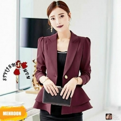 Solid Flare Tailored Jacket Women