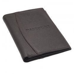   Littledesire Black & Brown PU Leather Indian Travel Passport Cover