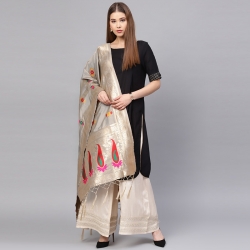 Littledesire Banarasi Silk Zari Woven Dupatta