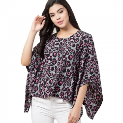 Littledesire Printed Boat Neck Kaftan Top 