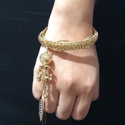 Golden Stone Latkan Bangles Set 2pcs