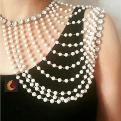 White Pearls Designer Trendy Gold Plated Broach