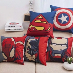 Digital Cartoon Printed Decorative Throw Pillow Covers 16 x 16 inch Pack of 5