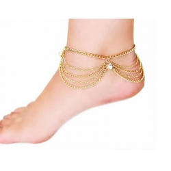 Traditional Multi Layer Chain Anklets