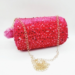 Stylish Sequins Crossbody Party Wear Barrel Bag