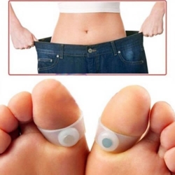 Slimming Silicone Foot Massage Magnetic Toe Ring Fat Weight Loss - 2Pair 4pcs