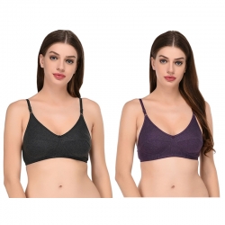 Littledesire Plain Full Coverage Bra (Pack of 2)