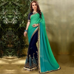 Georgette Designer Embroidered Saree