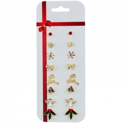  Littledesire Christmas Stud Earrings 8 Pairs