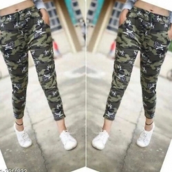 Army Printed Regular Cargos for Girls