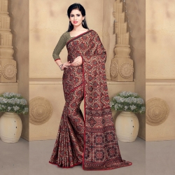 Littledesire Floral Print Dyna Silk Saree