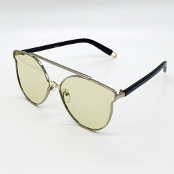 Metal Frame Women Designer Vintage Round Sunglasses