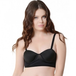 Strap Underwired Molded Cup Cage Padded Lightly Bralette 