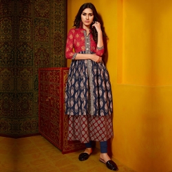 Littledesire Latest Printed A-Line Cotton Kurta 