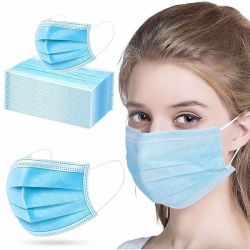 Disposable 3-Ply Surgical Face Mask Mouth Cover - 25 Pcs