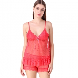 Floral Lace Classic Design Babydoll Sleepwear