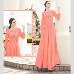 Littledesire Latest Stylish Embroidered Work Gown
