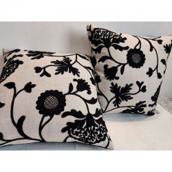Cotton Embroidered Cushion Covers 16 x 16 inch Pack of 2