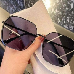 Women Gradient Vintage Metal Mirror Classic Ultraviolet-Proof Sunglasses