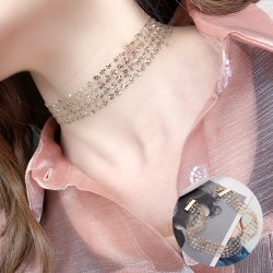 Littledesire Fashion Net Yarn Sequins Choker Necklace