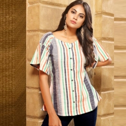 Littledesire Printed Short Sleeves Short Kurti Top