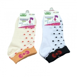 Littledesire Dot Random Color Women Cotton Socks 2 Pairs