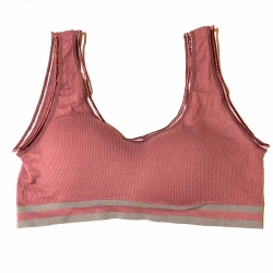 Seamless Solid Padded Fashionable Sports Bra