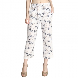 Floral Print Crepe Palazzo Pants