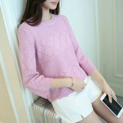 Littledesire Hollow-Out Pullover Knitted Sweater Top
