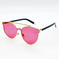 Metal Frame Women Designer Vintage Round Sunglasses