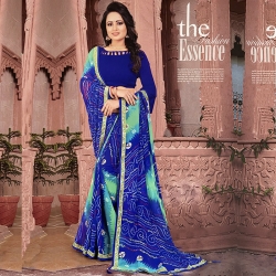 Littledesire Bandhani Printed Saree With Blouse 