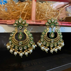 Chandbali Pearl Designer Earrings