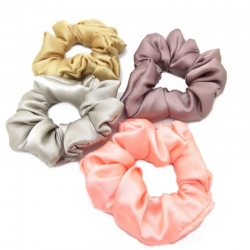 Fashion Scrunchies Headwear Solid Elastic Hairband Pack of 4