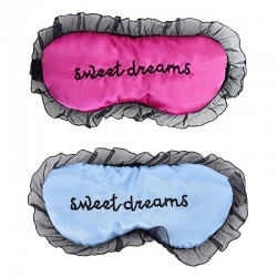 Sweet Dreams Pink & Blue Silk Sleep Eye Mask (Pack of 2)