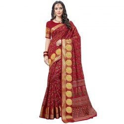 Littledesire Cotton Printed Designer Saree With Blouse