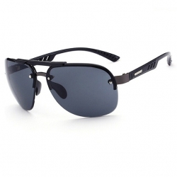 Litledesire Semi-Rimless Metal Frame Men Sunglasses UV400