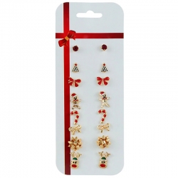  Littledesire Christmas Stud Earrings 8 Pairs