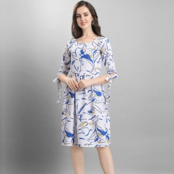 A-Line Style Crepe Digital Print  Loose Flare Dress