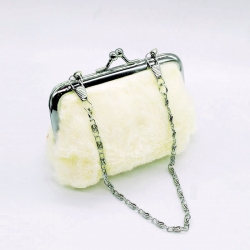 Fashion Cute Rabbit Fur Clutch Wallet 4.5 inch