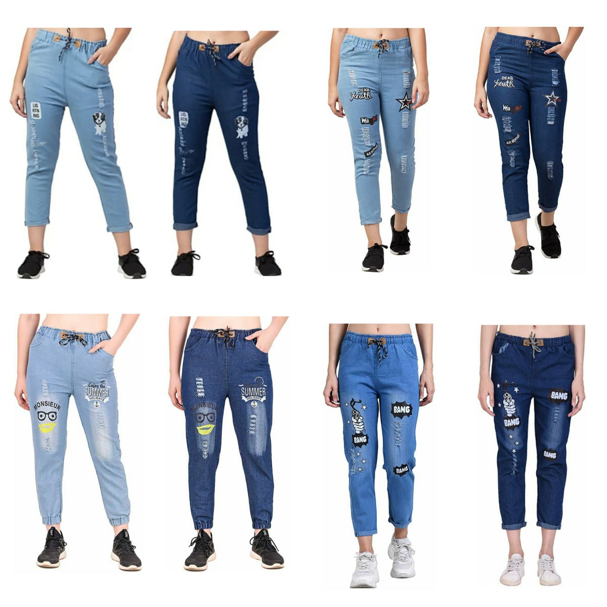 Trends Fashion Women Denim Joggers Jeans, Western Wear, Jeans