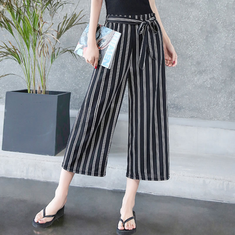 Buy Women White Regular Fit Stripe Casual Trousers Online  751528  Allen  Solly